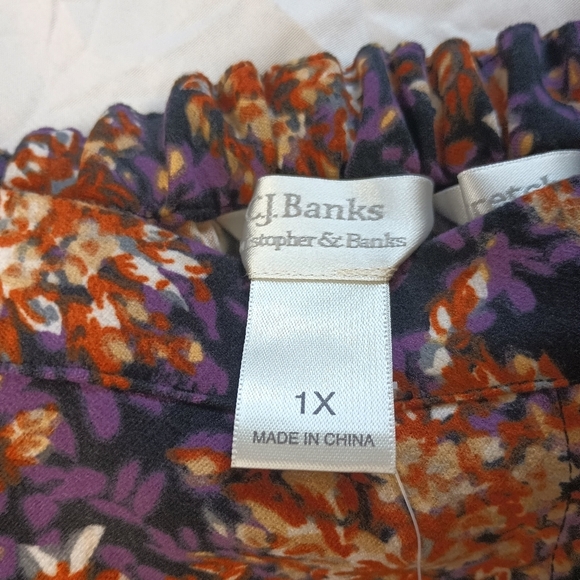 CJ Banks Moleskin Floral Midi Skirt Women's size 1X NWT - Picture 3 of 8